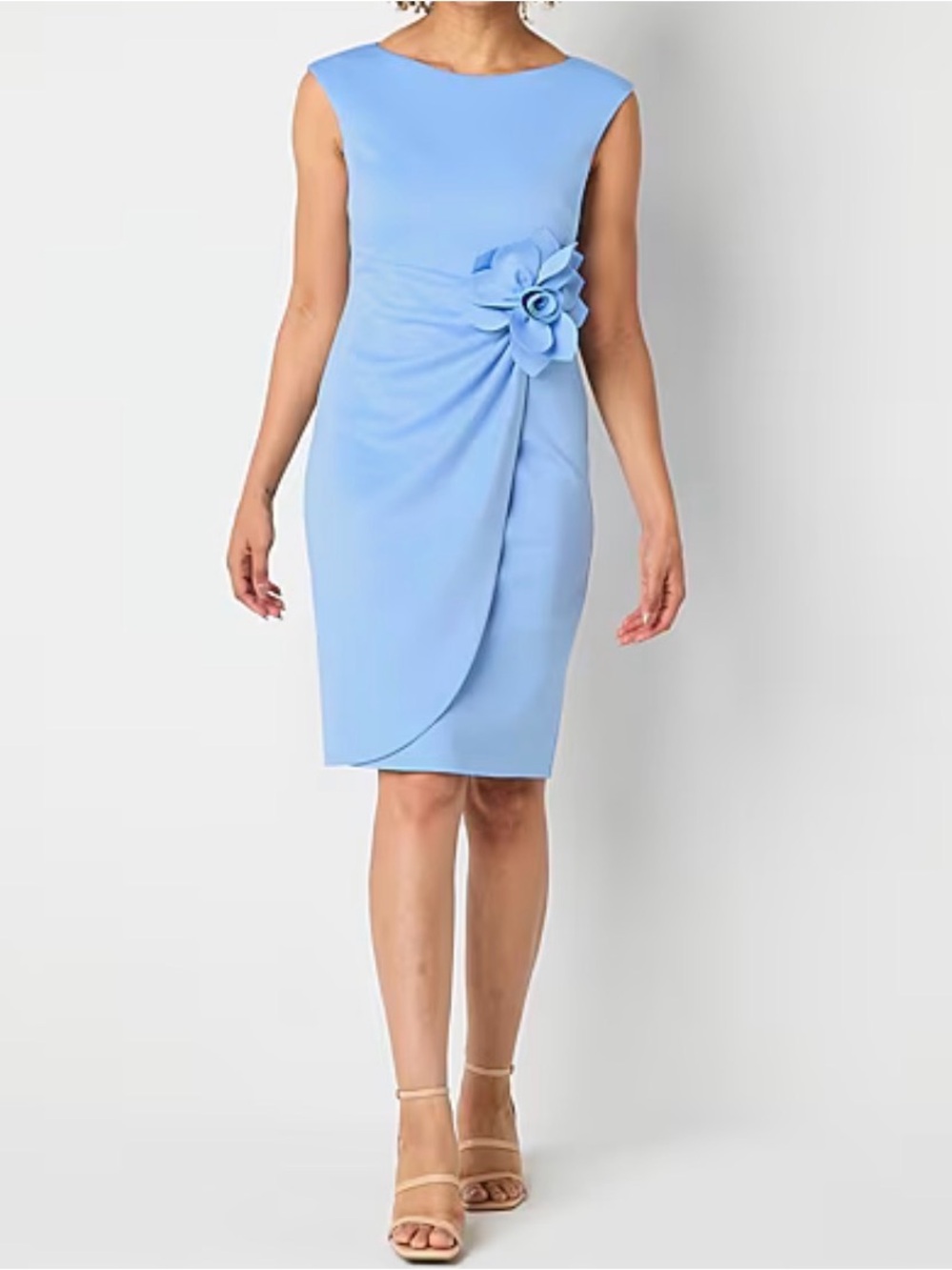 Jessica Howard Women’s Boatneck Sleeveless Sheath Dress